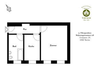 Helle Wohnung im ruhigen Seitenflügel, 10967 Berlin, Etagenwohnung